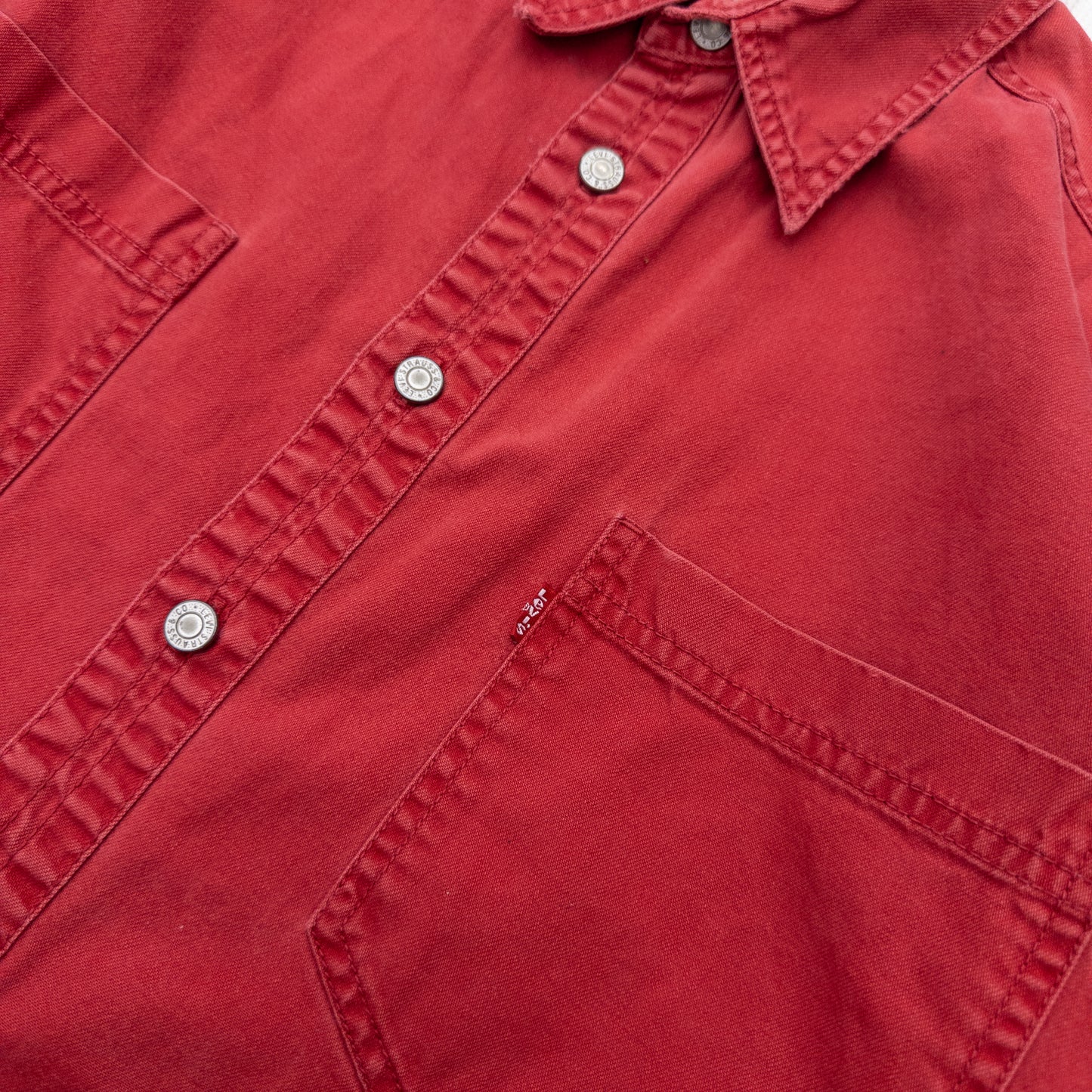 Levi's リーバイス 長袖シャツ レッド メンズL