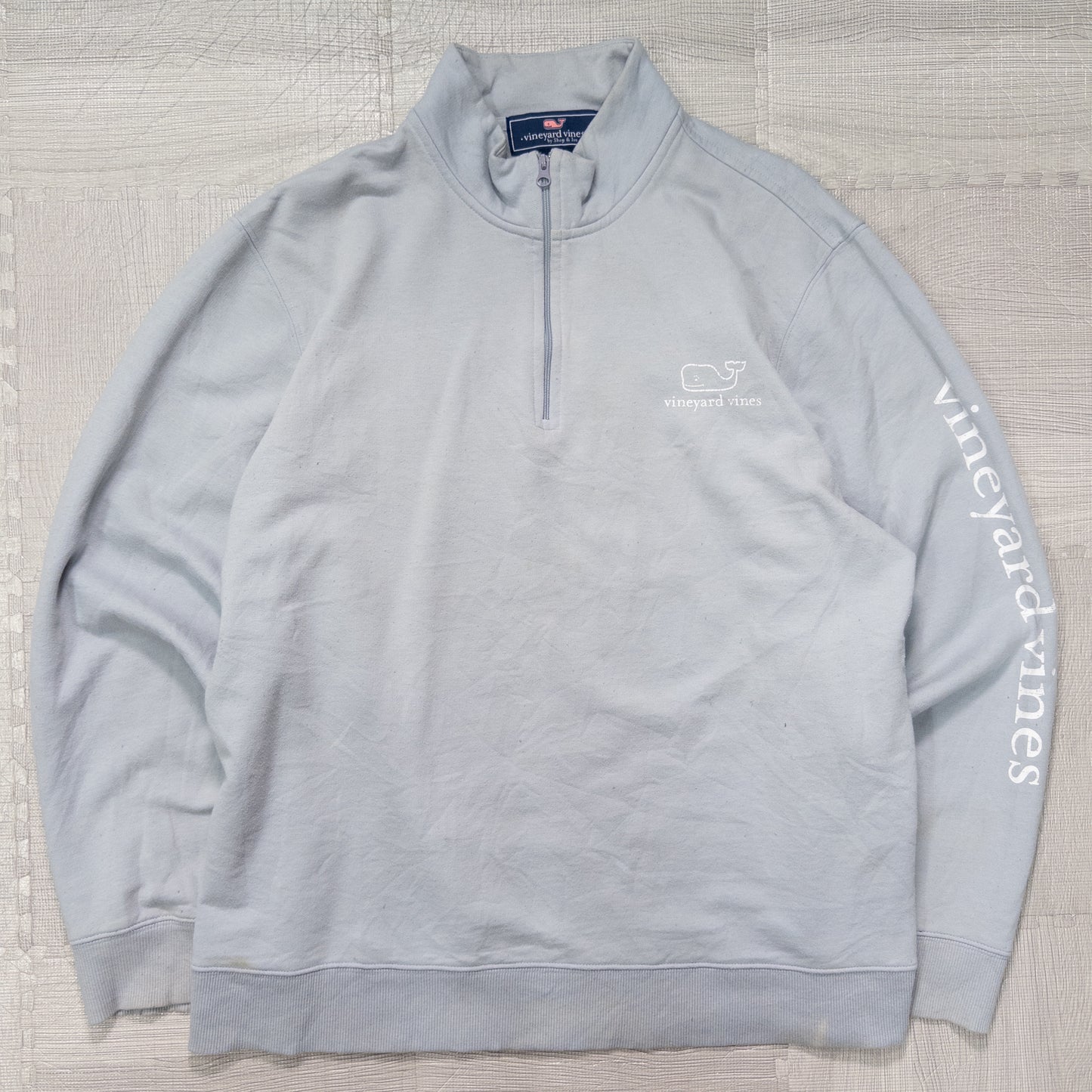 vineyard vines ハーフジップパーカー スカイブルー メンズ L