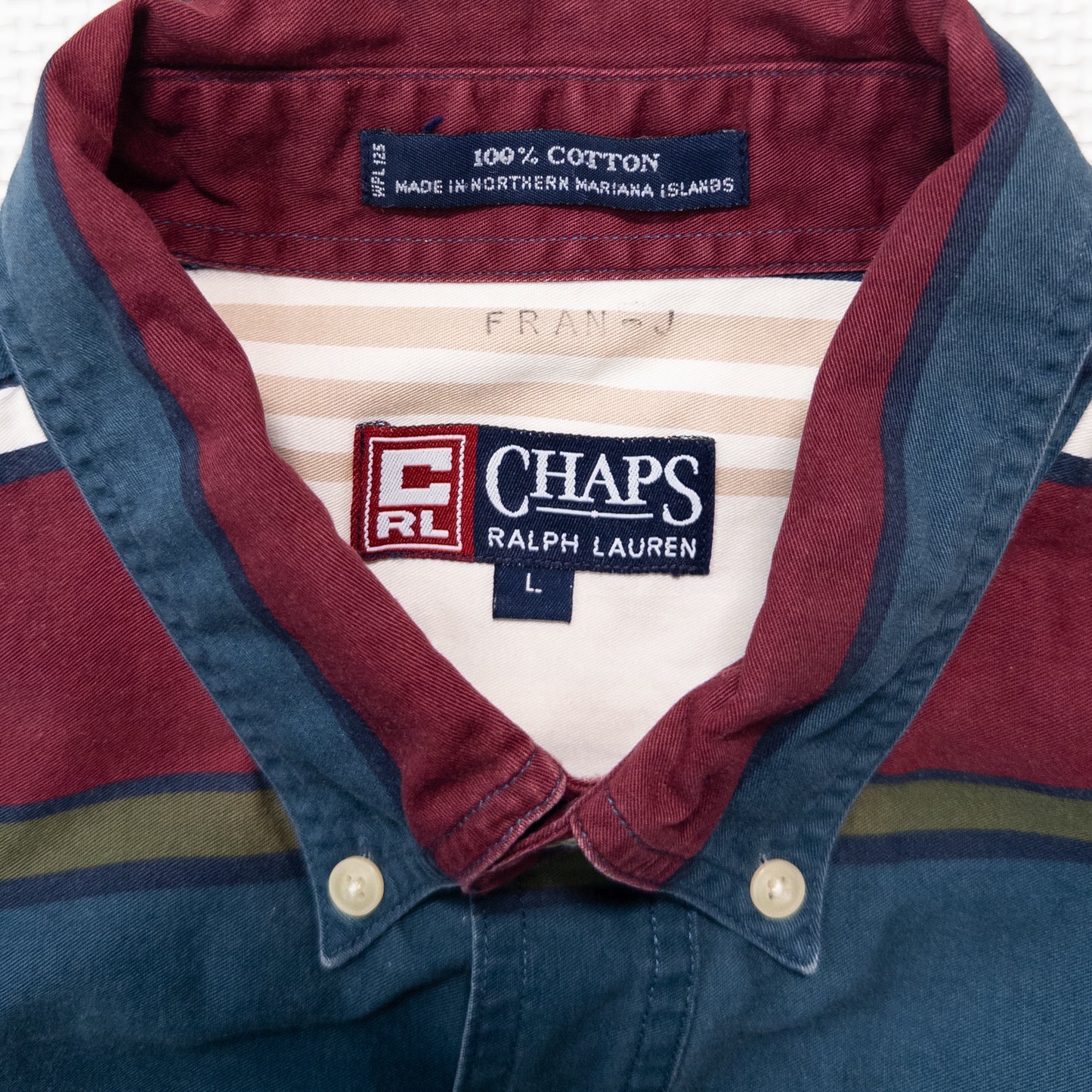 CHAPS チャップス 長袖シャツ カラフル メンズL