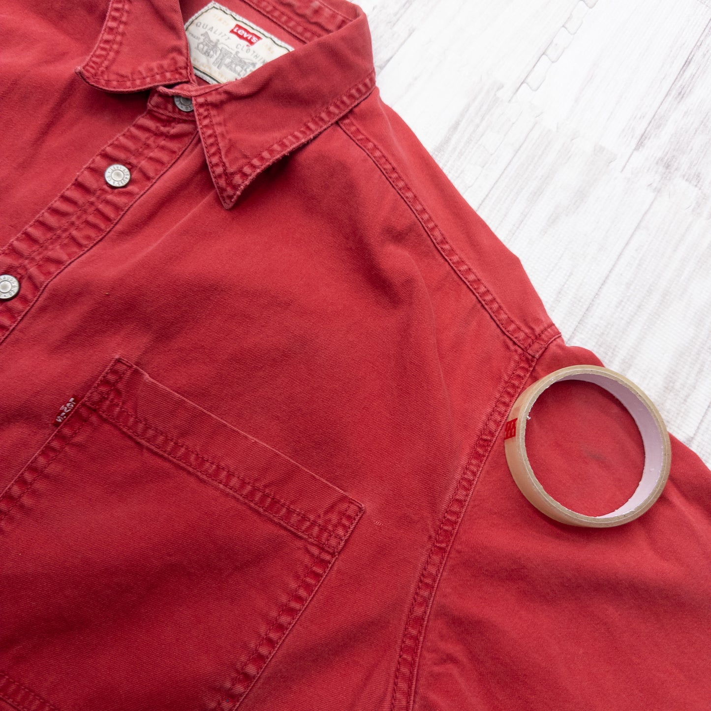 Levi's リーバイス 長袖シャツ レッド メンズL