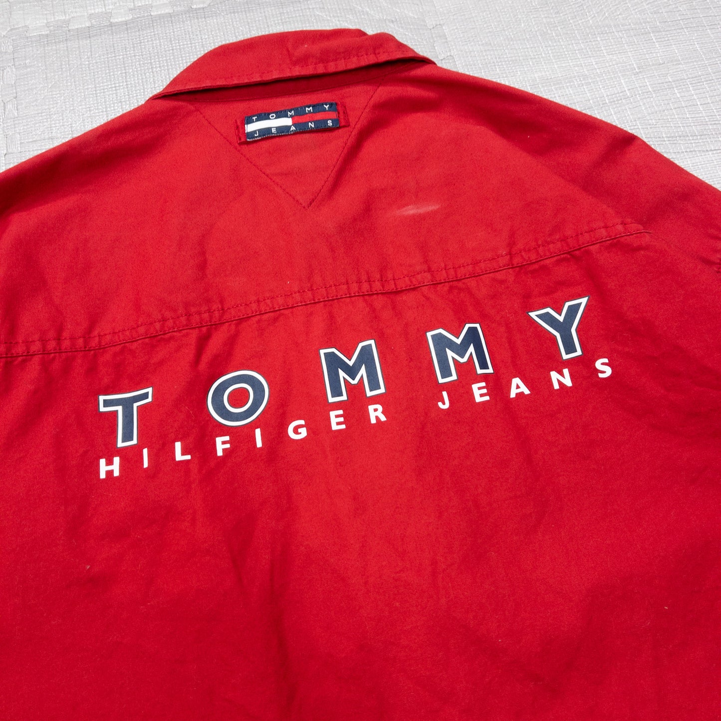 TOMMY HILFIGER トミーヒルフィガー 長袖シャツ レッド メンズL
