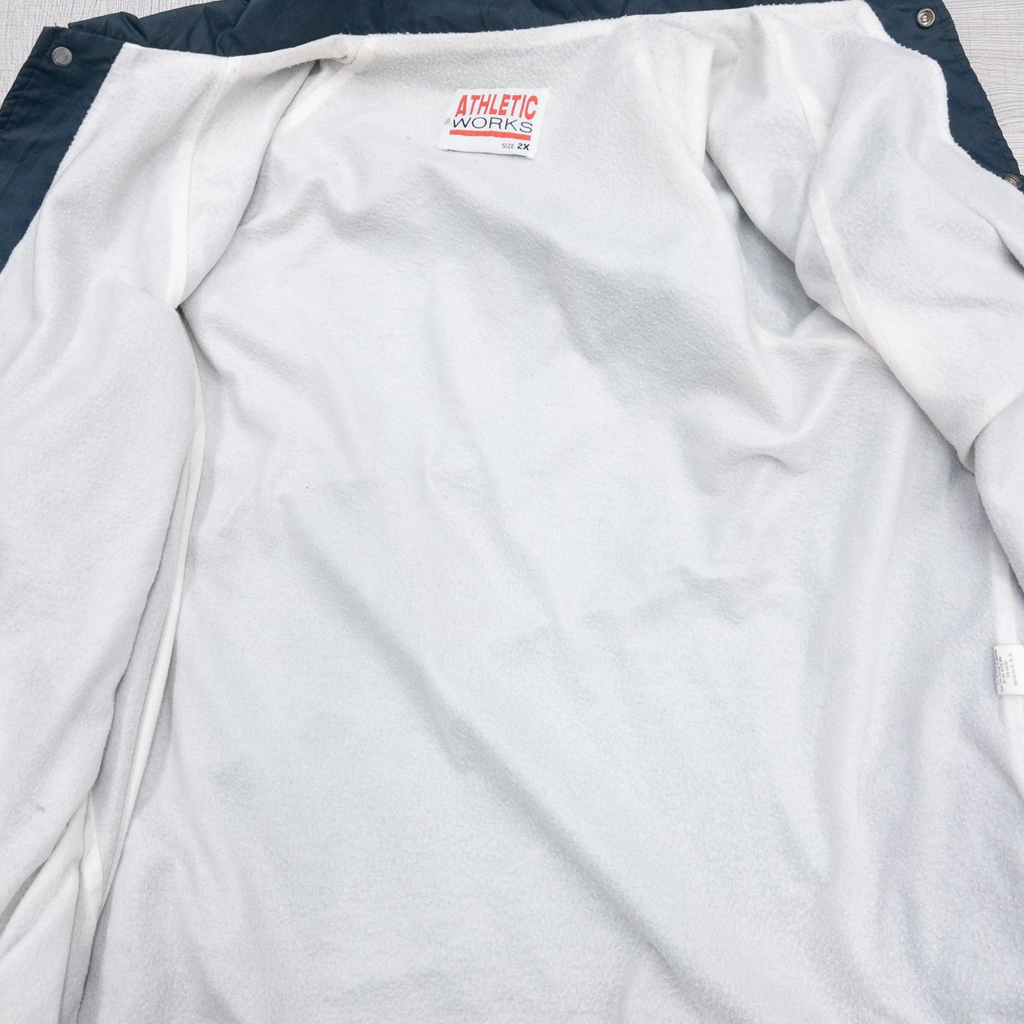 ATHLETIC ナイロンジャケット ネイビーブラック メンズXXL
