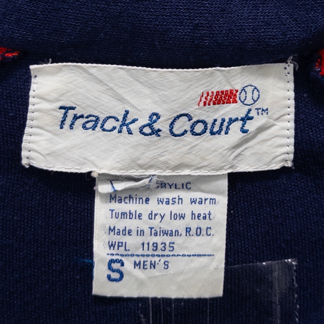 Track&Court フルジップスウェット ネイビー レッド メンズS