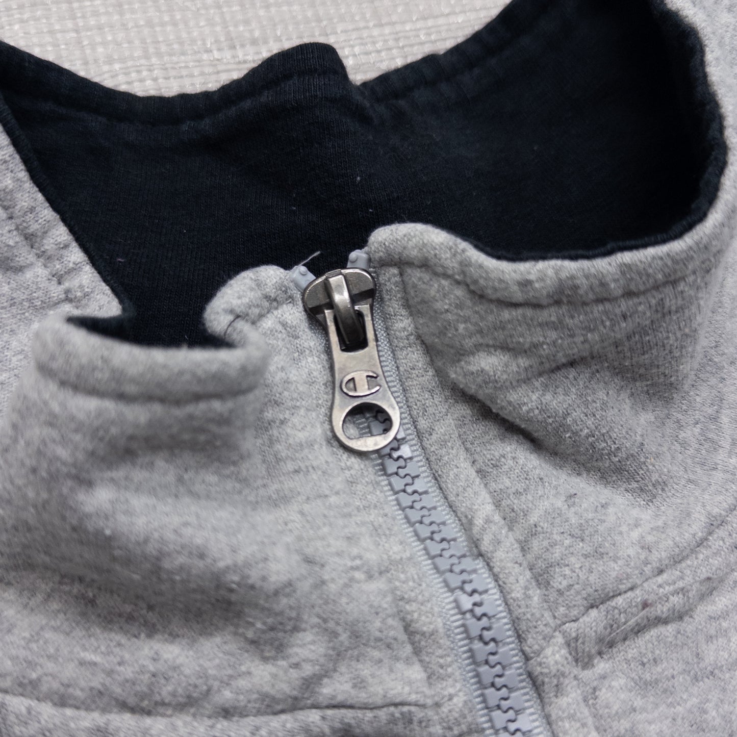 Champion チャンピオン ハーフジップスウェット グレー メンズXL