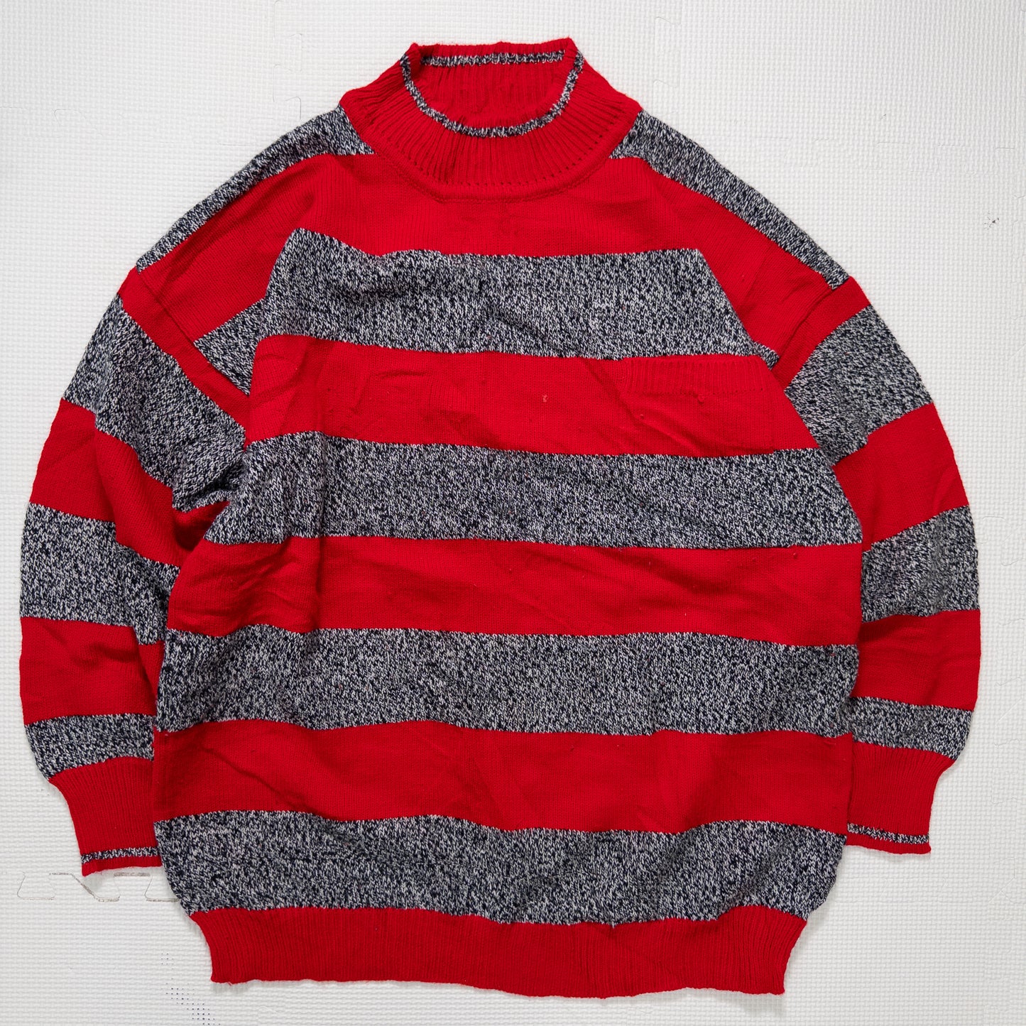 AMILANO ニット レッド グレー メンズL