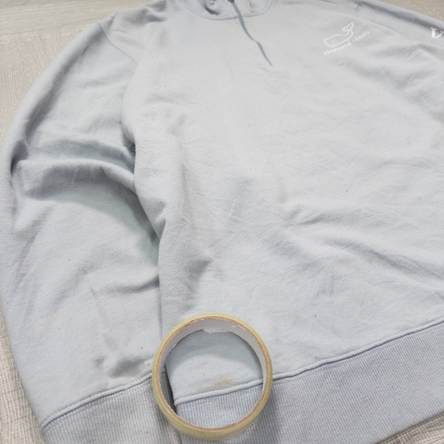 vineyard vines ハーフジップパーカー スカイブルー メンズ L