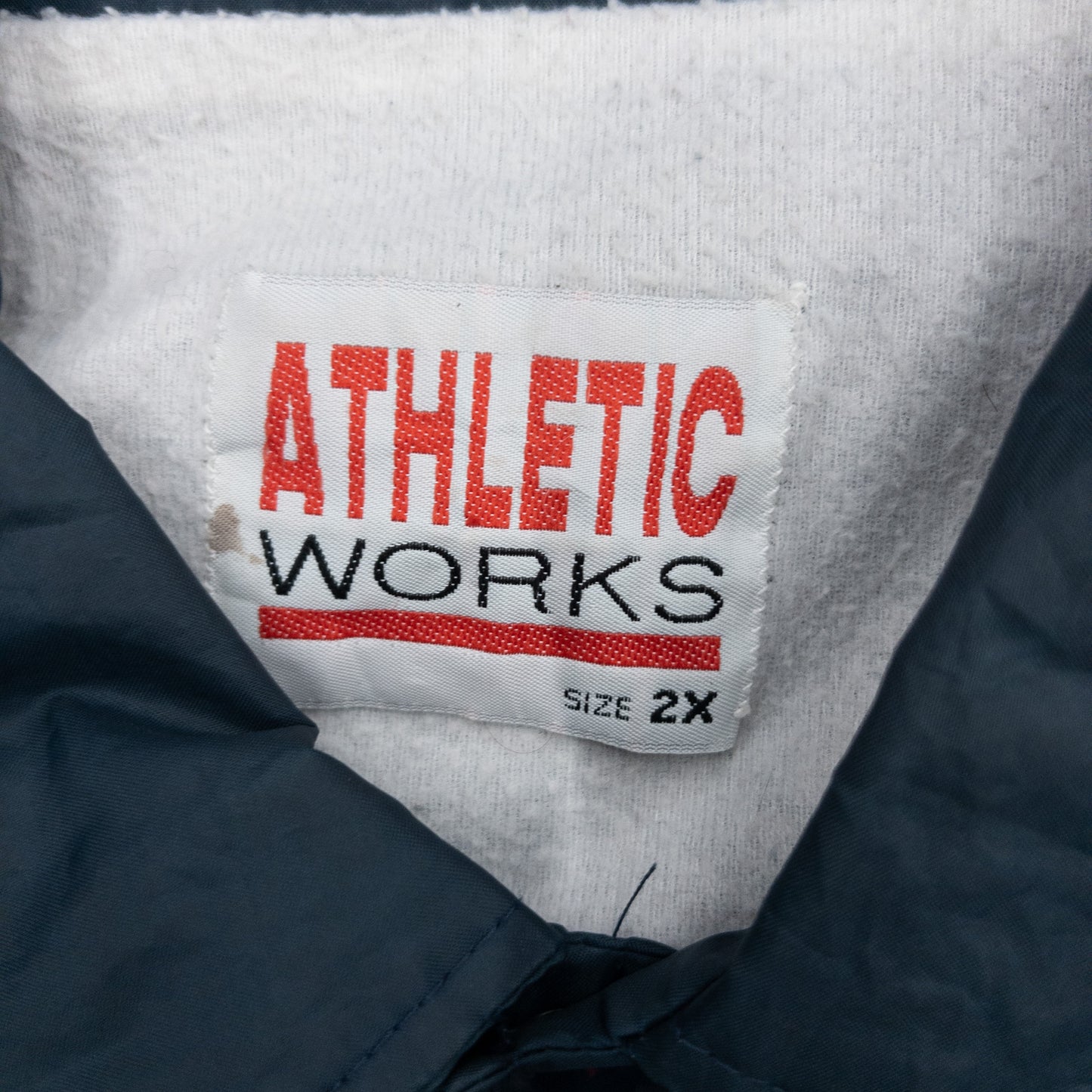 ATHLETIC ナイロンジャケット ネイビーブラック メンズXXL