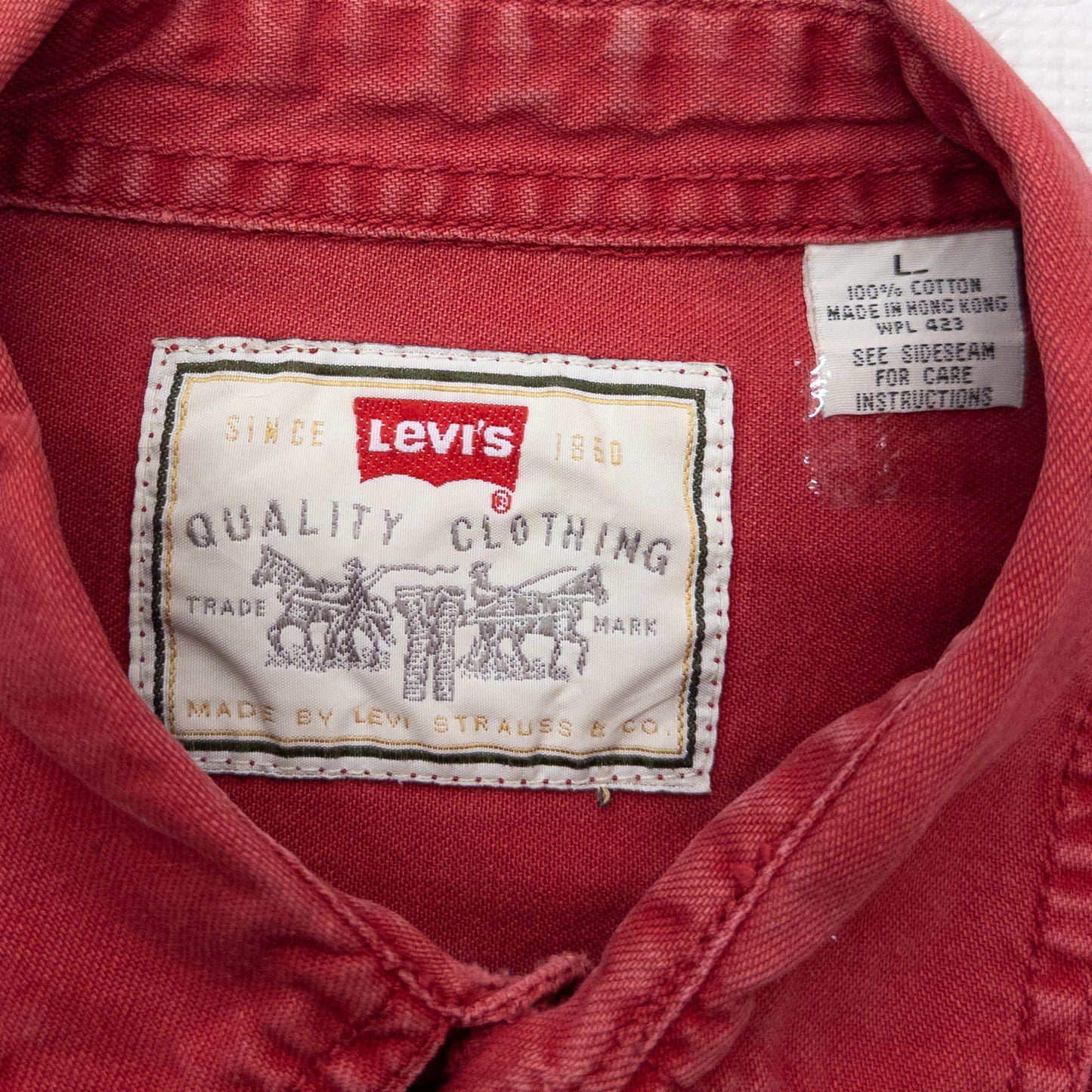 Levi's リーバイス 長袖シャツ レッド メンズL