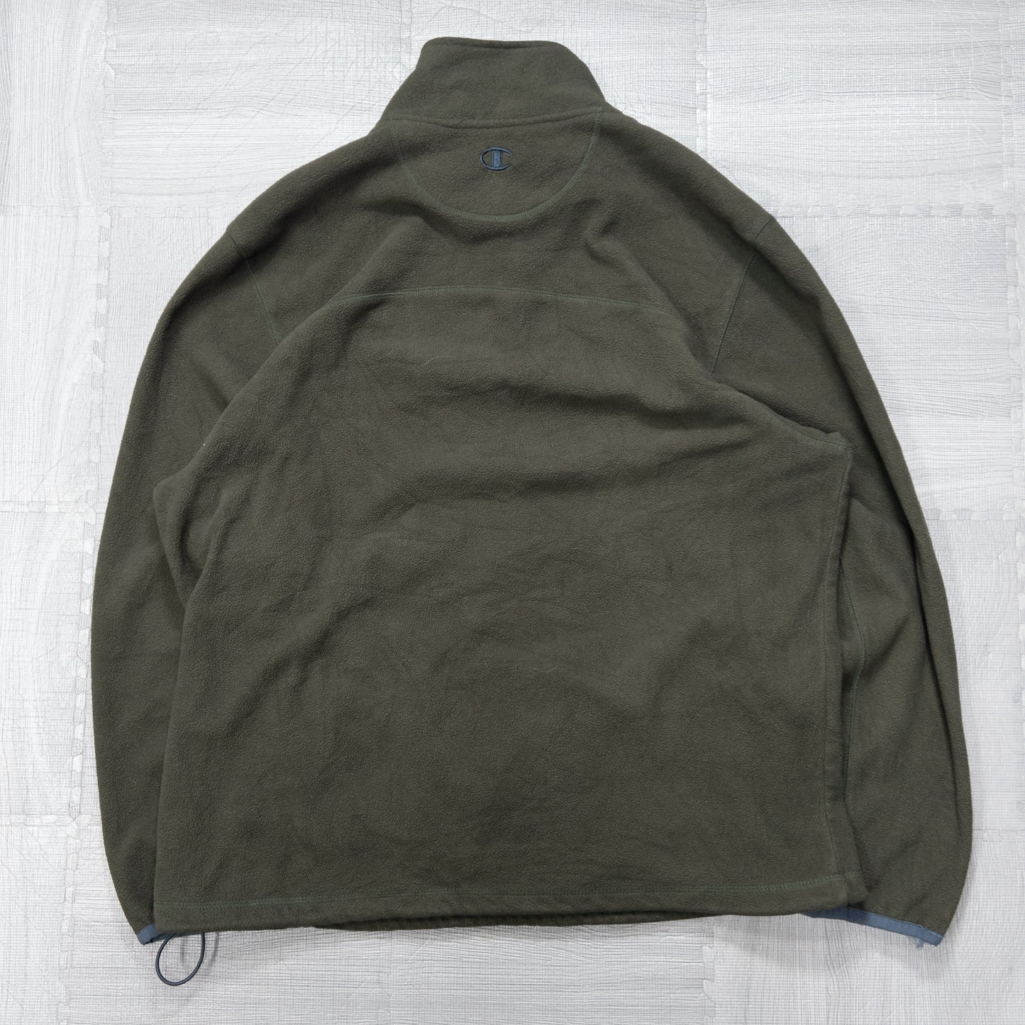 Champion チャンピオン ハーフジップフリース カーキ メンズXL