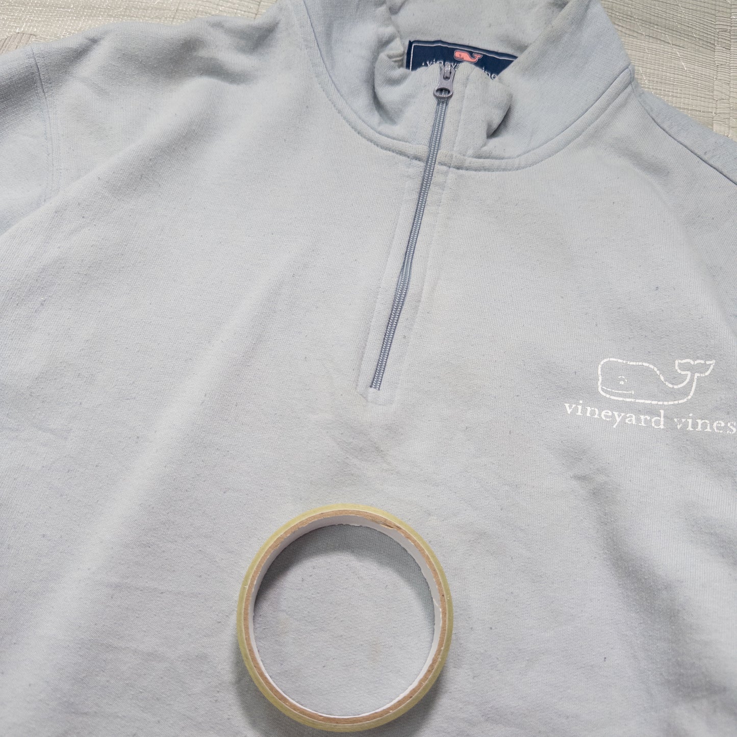 vineyard vines ハーフジップパーカー スカイブルー メンズ L