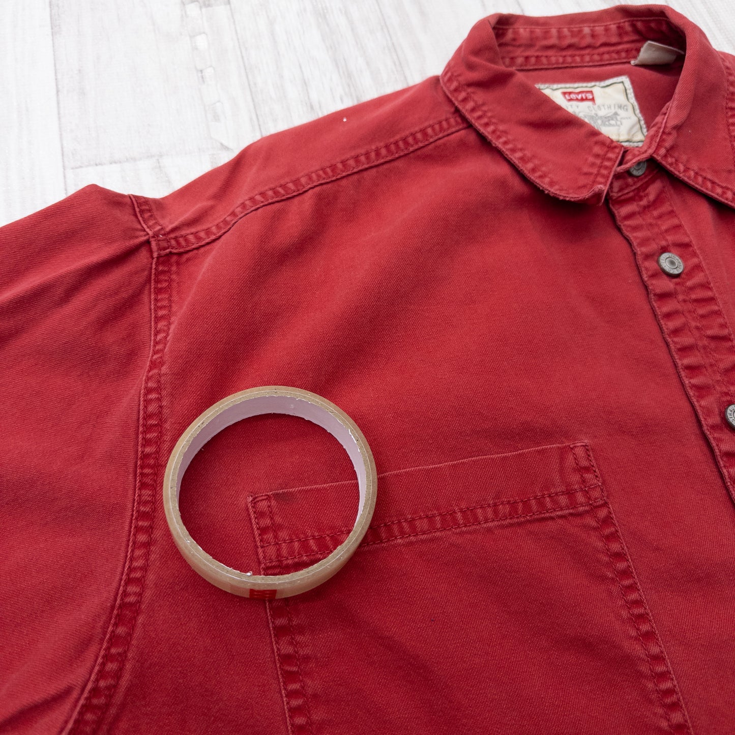 Levi's リーバイス 長袖シャツ レッド メンズL