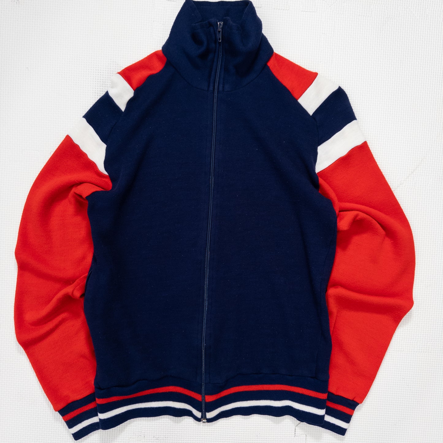 Track&Court フルジップスウェット ネイビー レッド メンズS
