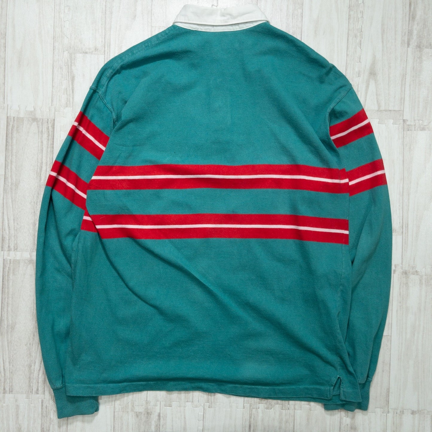 90s IZOD LACOSTE ラコステ 長袖ポロシャツ トップス メンズL USA製 グリーン