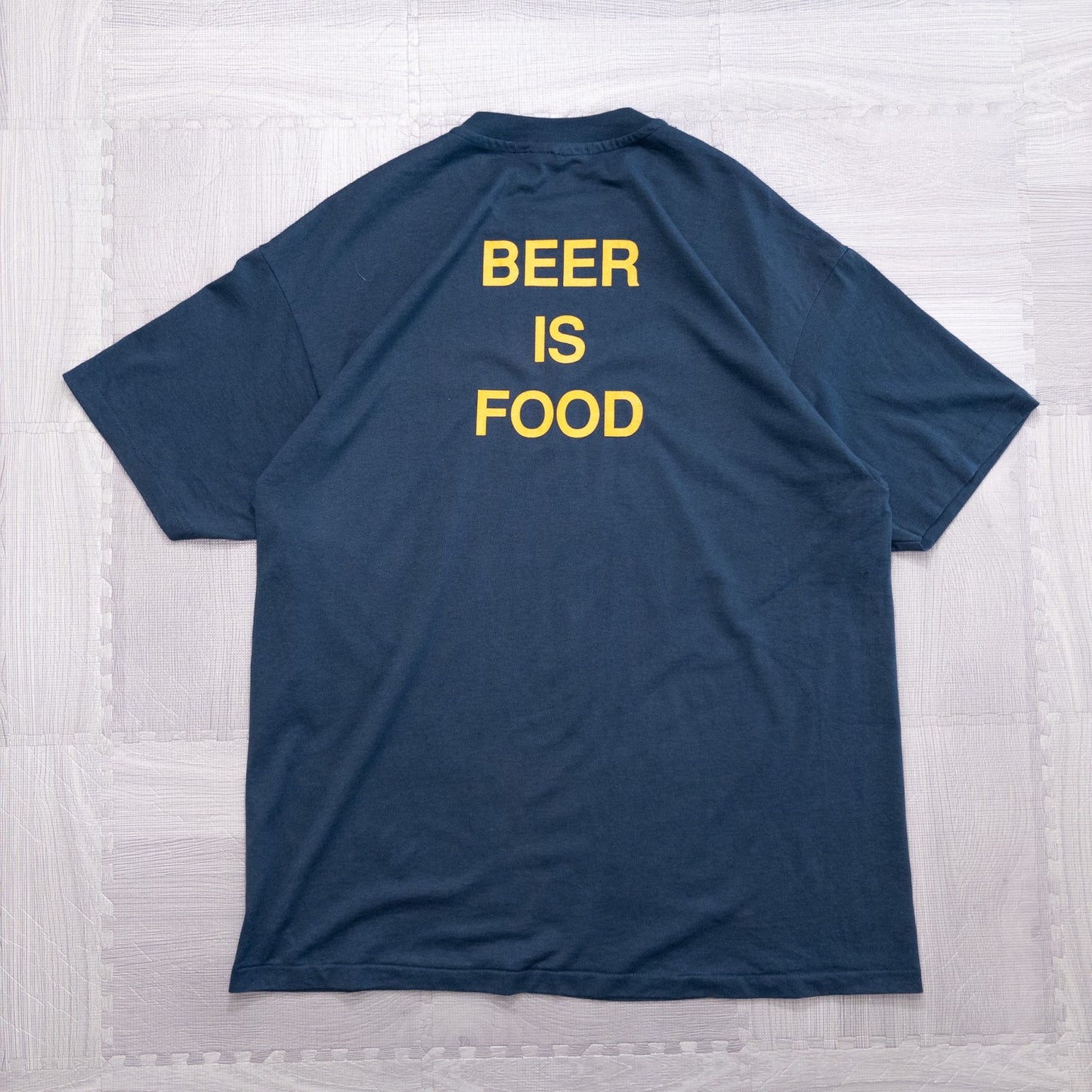 90s BEER CAUCUS アルコール プリント Tシャツ ネイビー XL USA製 シングルステッチ