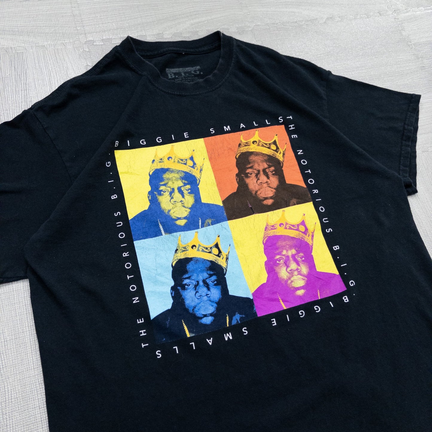古着 00s The notorious B.I.G ノトーリアスB.I.G ラップTシャツ メンズL ブラック