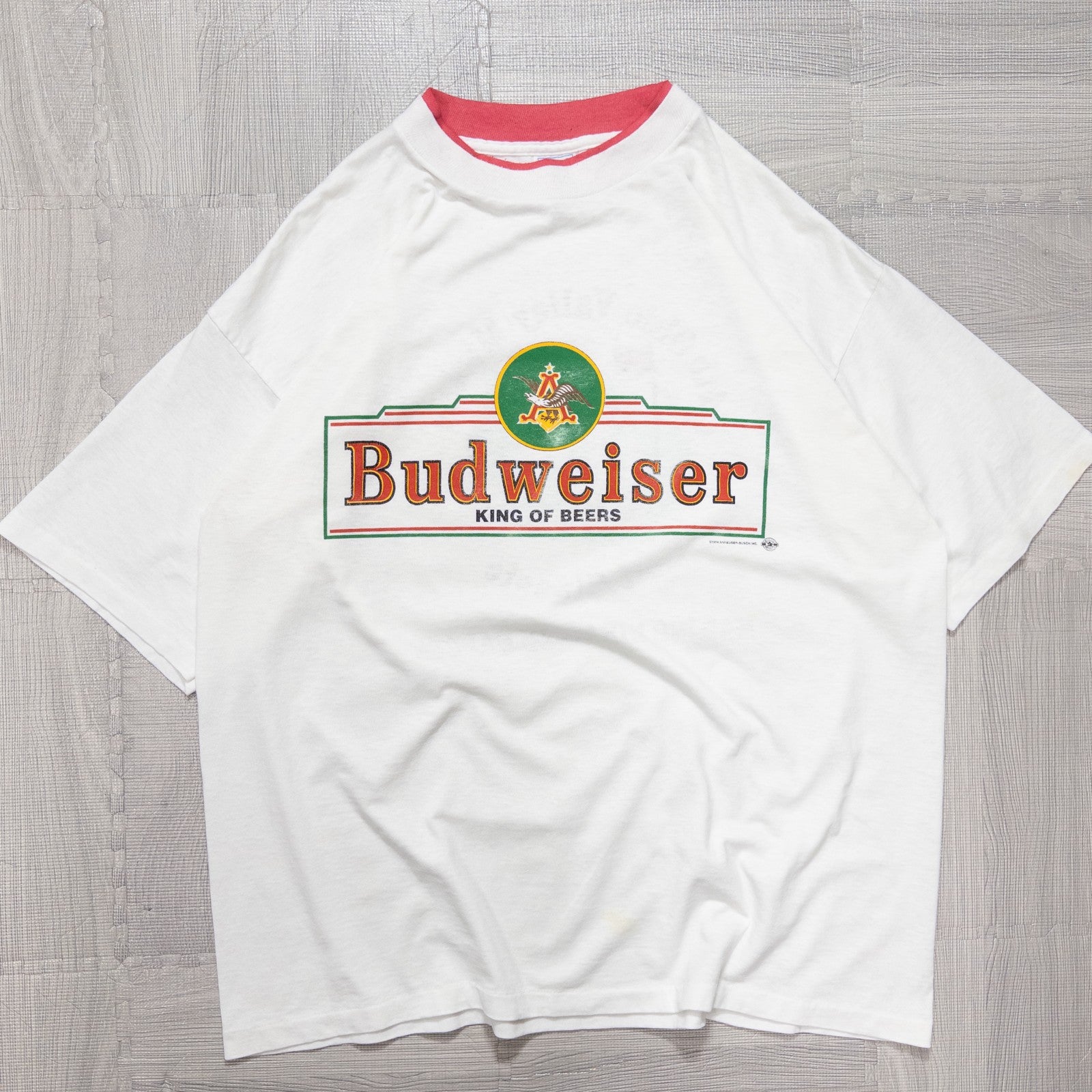 古着 90s お酒 Budweiser バドワイザー Tシャツ ホワイト XL USA製 – 無人古着屋 Non-Staff