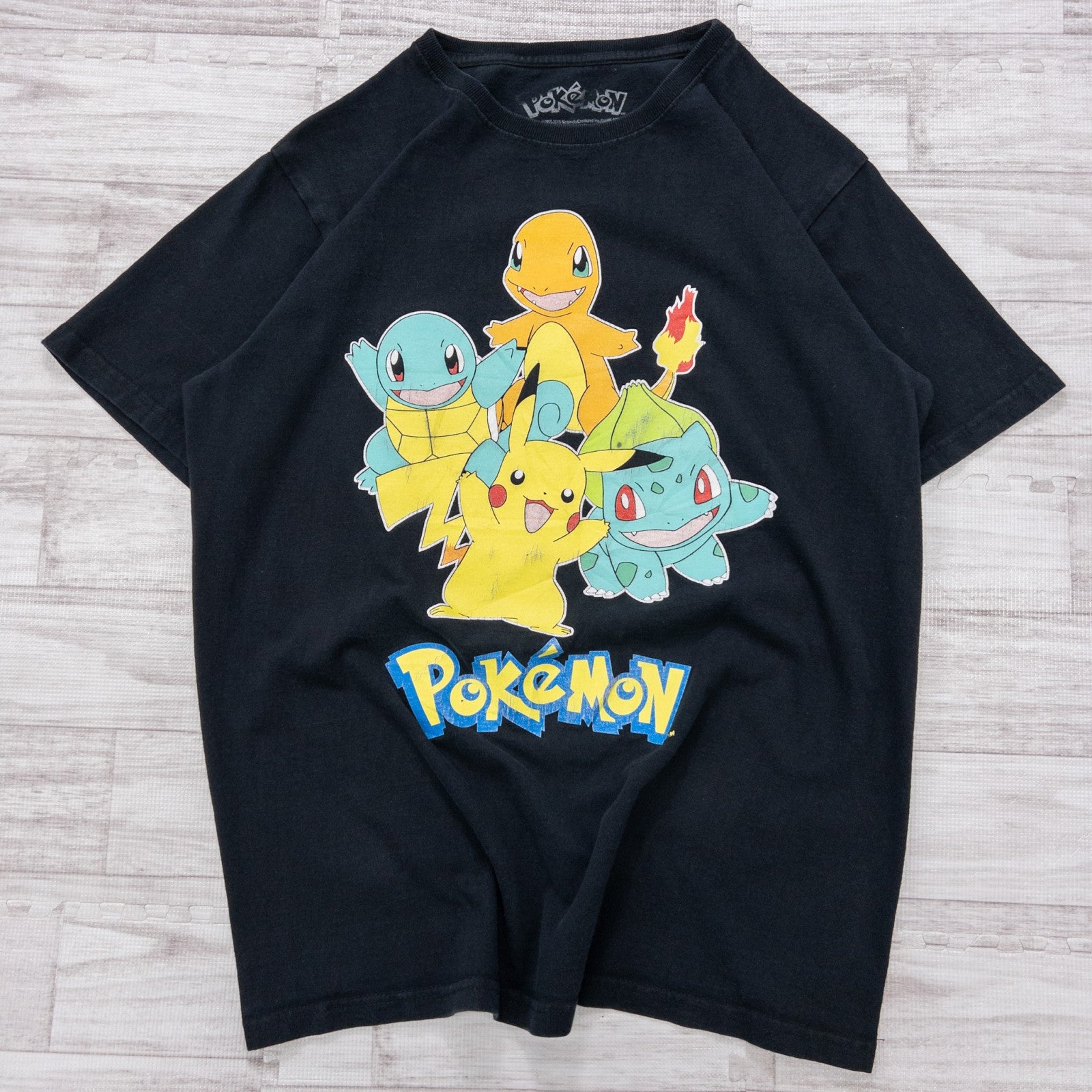 00s POKEMON ポケモン 御三家 Tシャツ ブラック ｍ