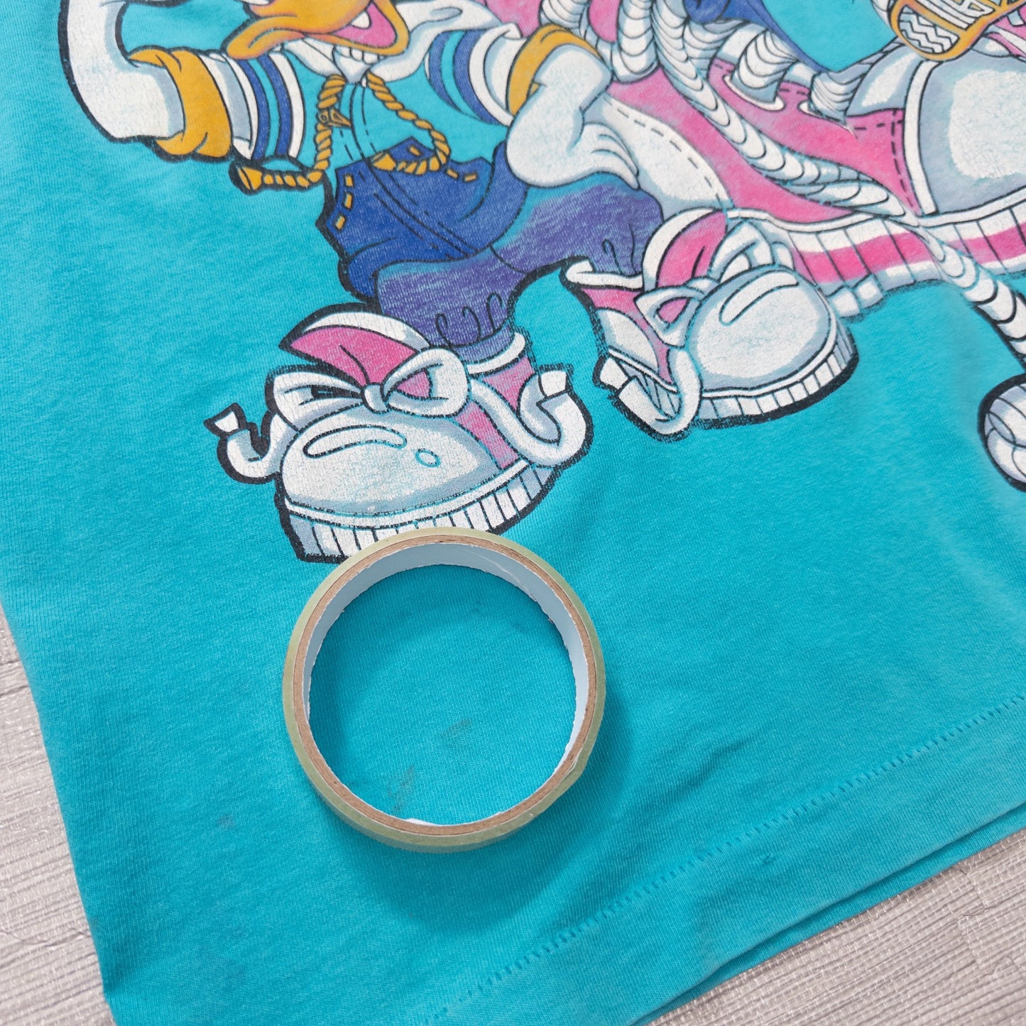 90s Disney キャラクタープリントTシャツ グリーン