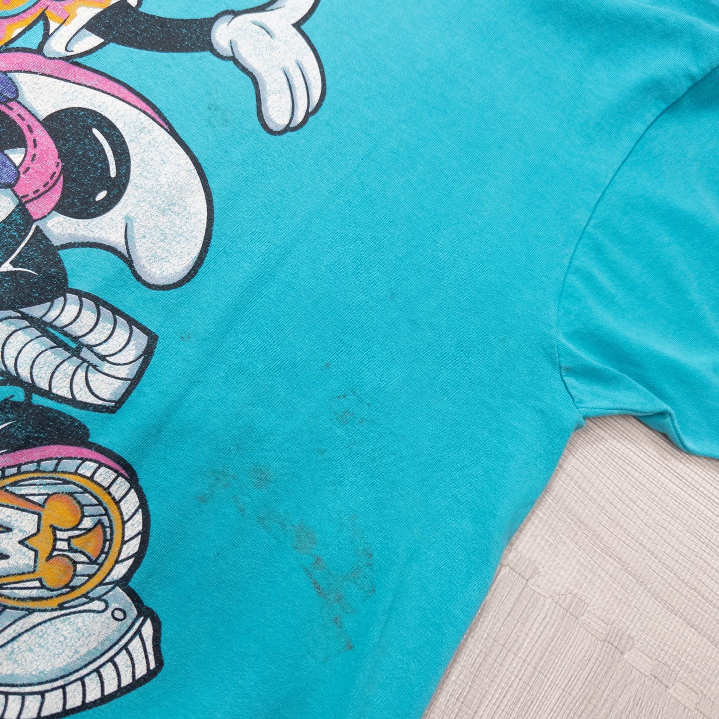 90s Disney キャラクタープリントTシャツ グリーン