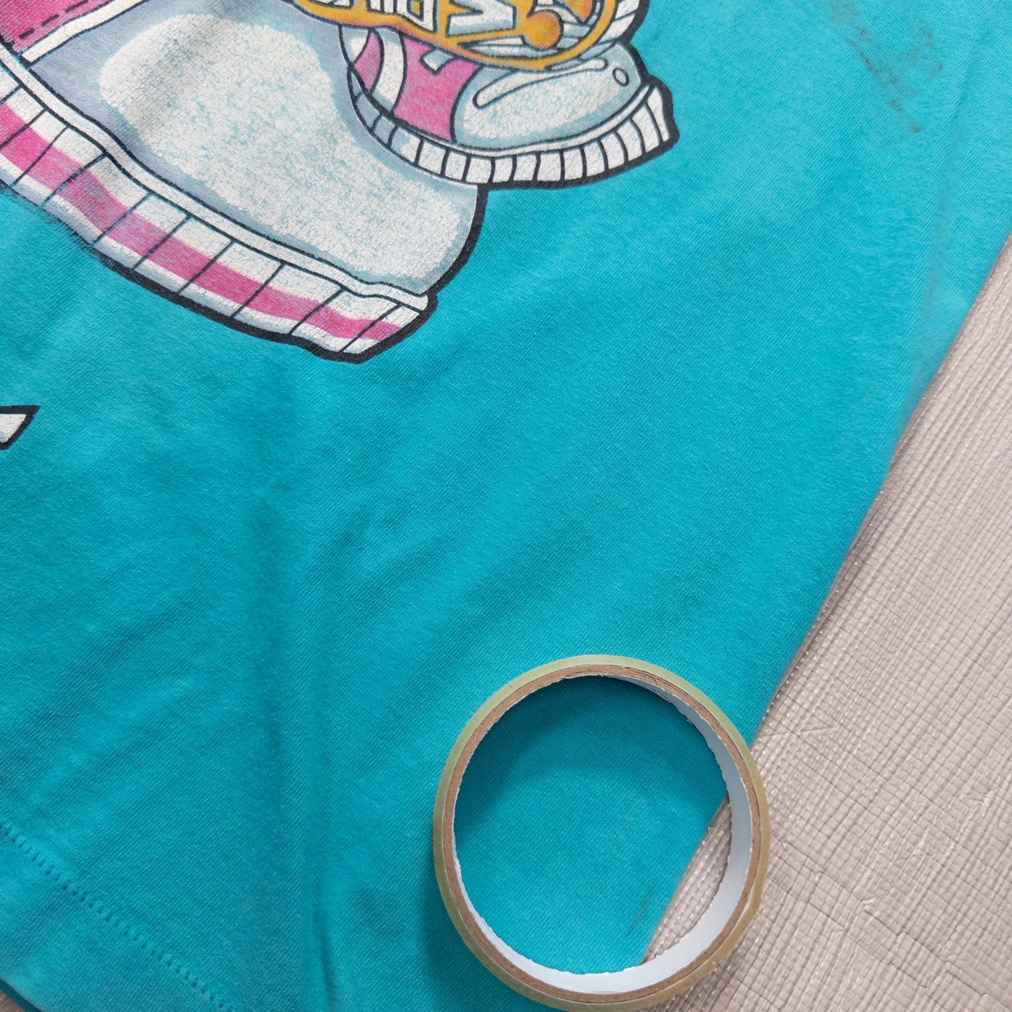 90s Disney キャラクタープリントTシャツ グリーン