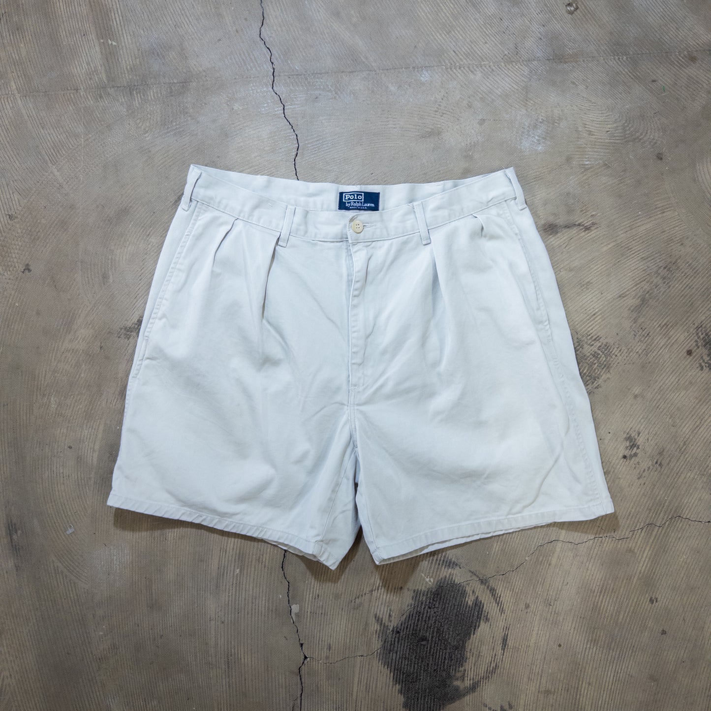 90年代 Polo by Ralph Lauren ラルフローレン USA製 ツータック チノショーツ W34