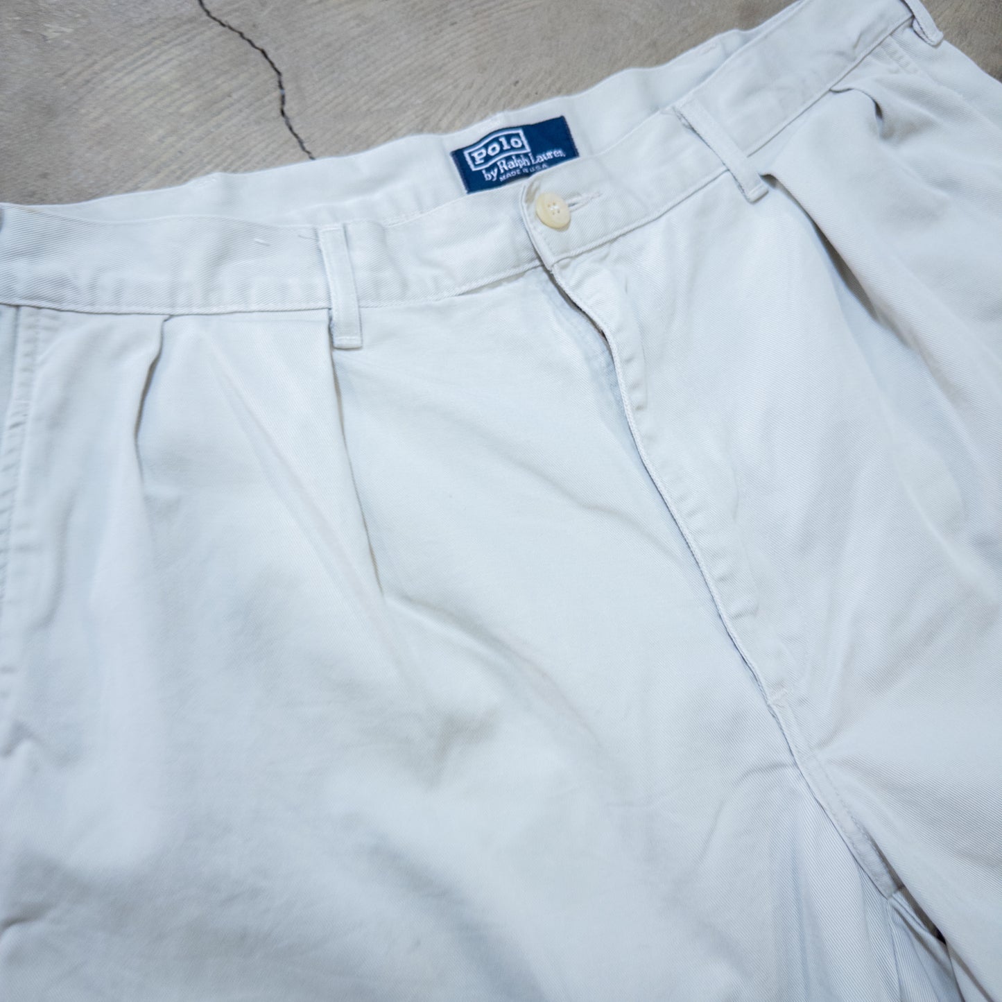 90年代 Polo by Ralph Lauren ラルフローレン USA製 ツータック チノショーツ W34