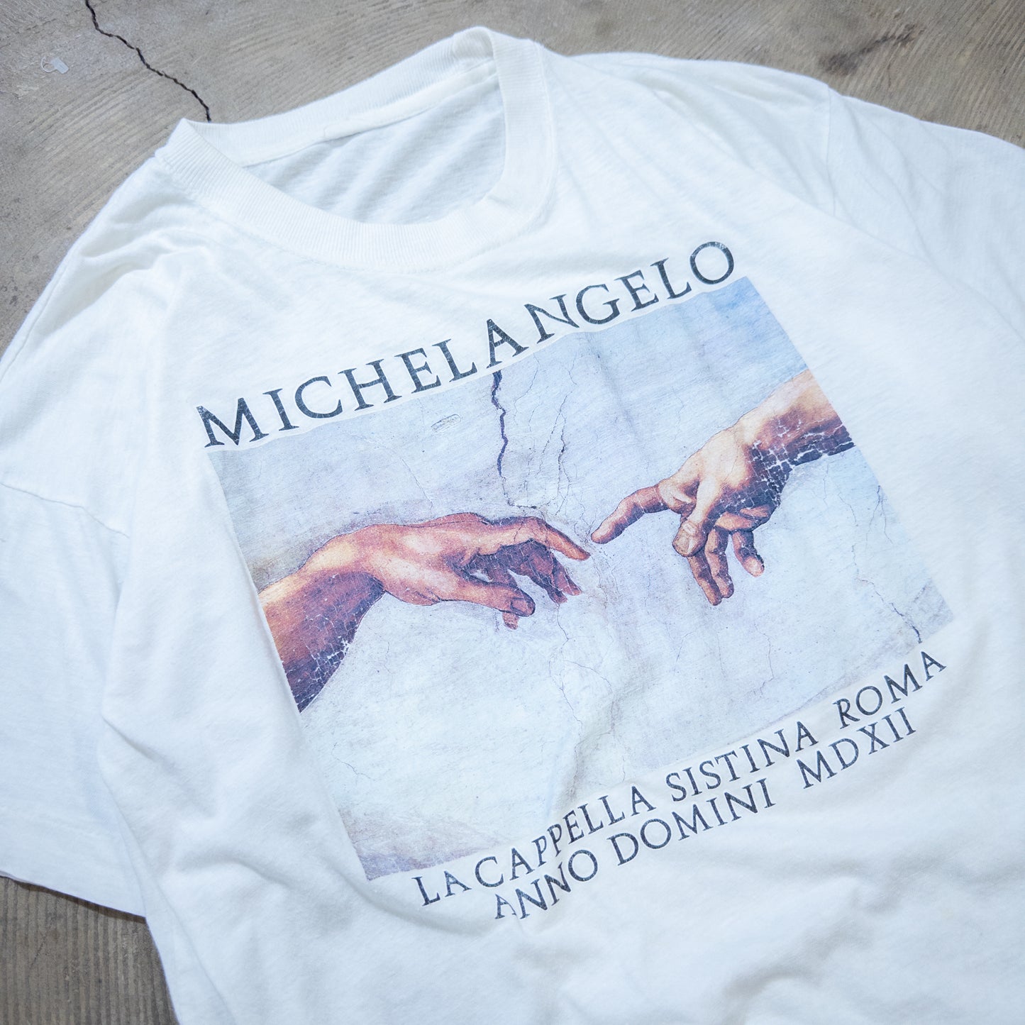 MICHELANGELO ミケランジェロ アダムの創造 システィーナ礼拝堂 アートTシャツ