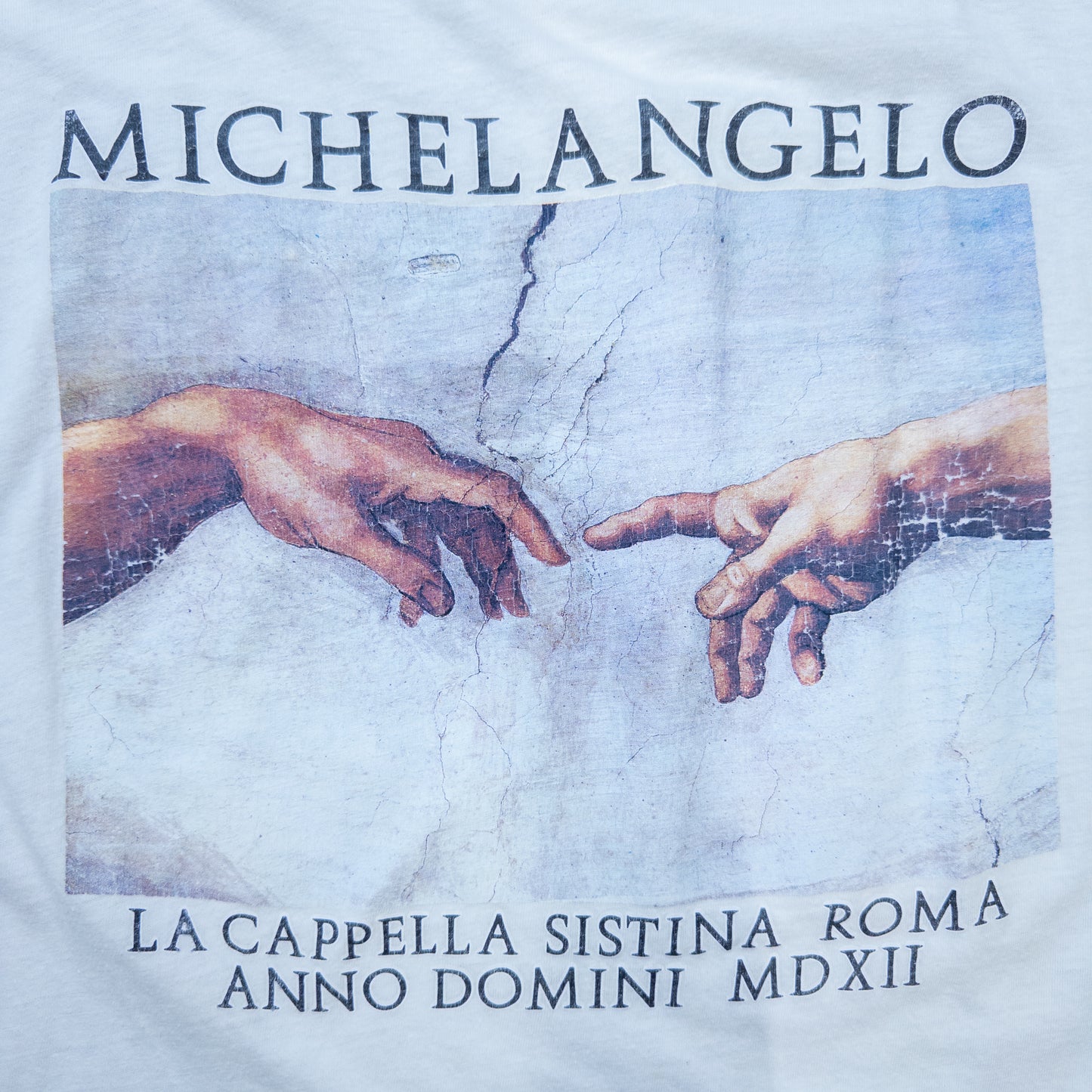 MICHELANGELO ミケランジェロ アダムの創造 システィーナ礼拝堂 アートTシャツ