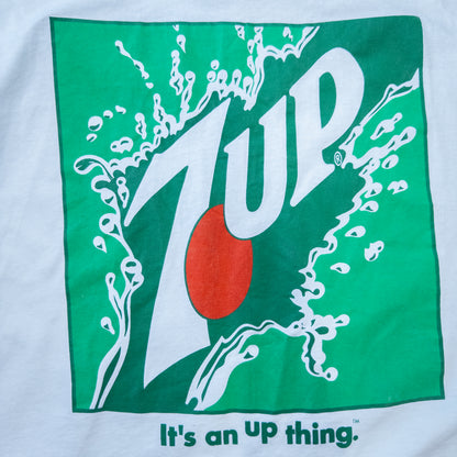 90年代 7UP セブンアップ Fruit of the Loom 両面プリント 企業系 Tシャツ USA製 XXL