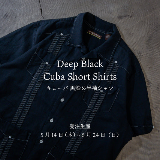 "Deep Black" Cuba Short Shirt