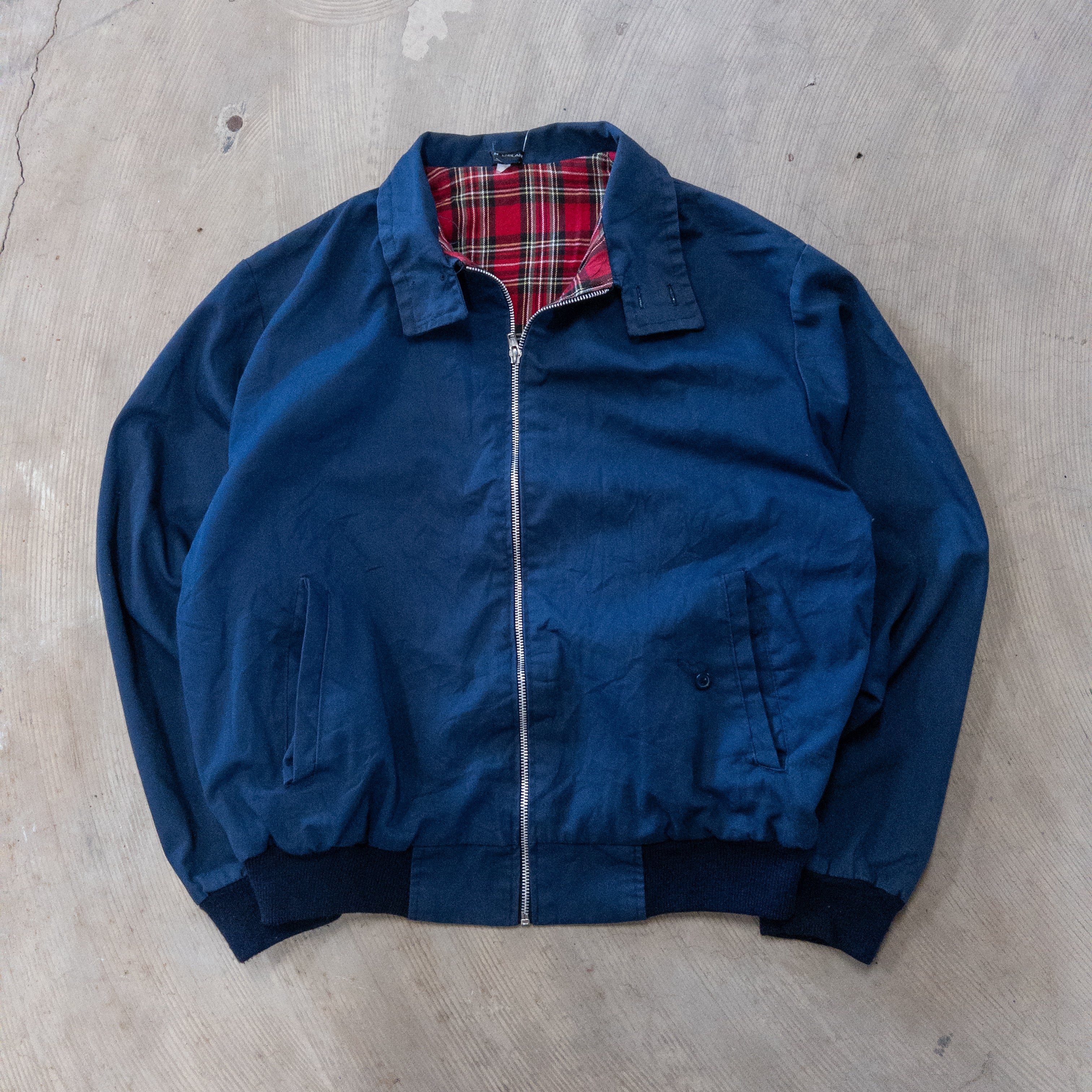 【即日発送・国内古着】カシミヤ混　ハリントンジャケット　ボルドー　グランパコア 即日発送・国内古着】カシミヤ混 ハリントンジャケット ボルドー