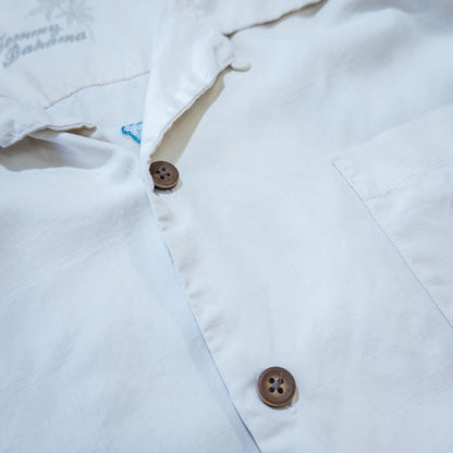 Tommy Bahama シルク 開襟 半袖シャツ 背面デザイン 刺繍 XL