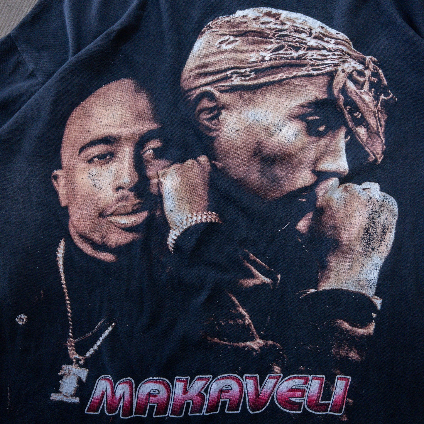 90's TUPAC 2pac MEMORIAL MAKAVELIC Tシャツ XXL