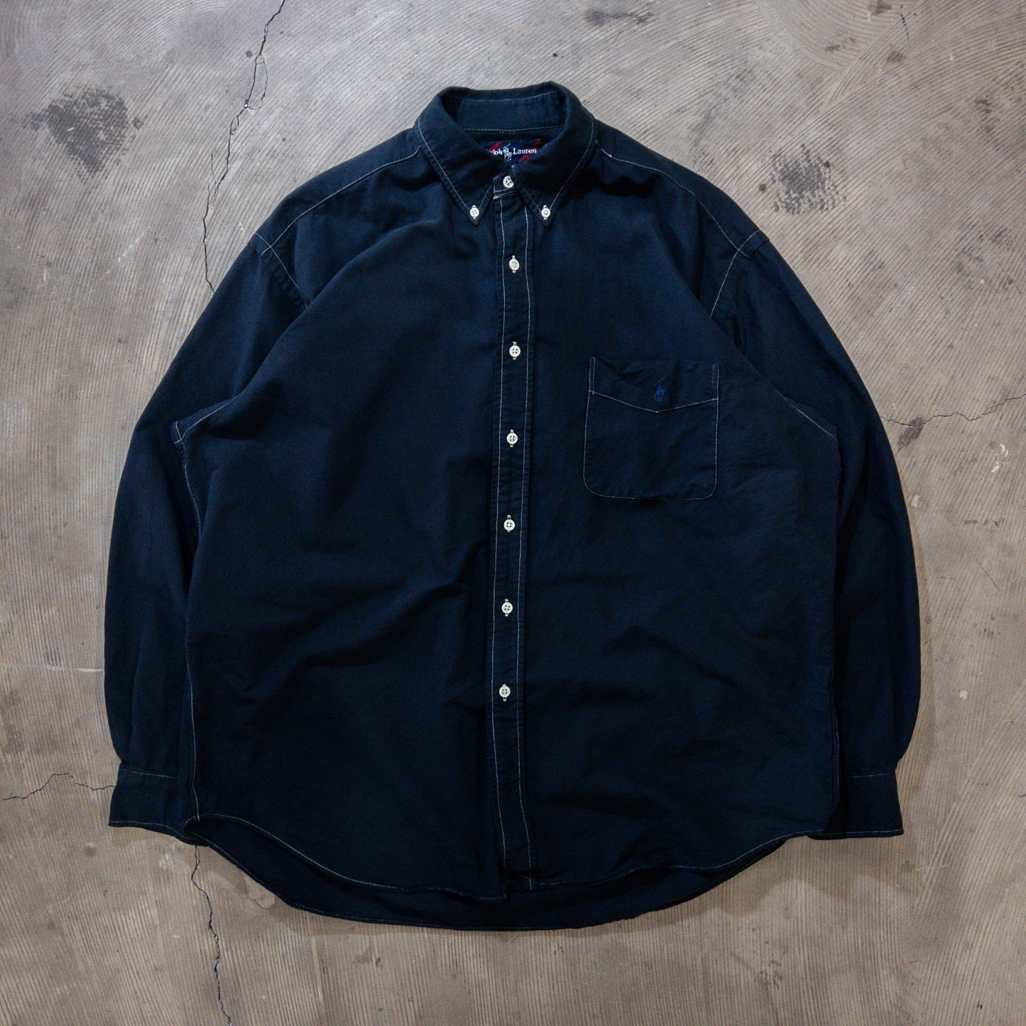 90's Ralph Lauren BIG SHIRT 黒染め L