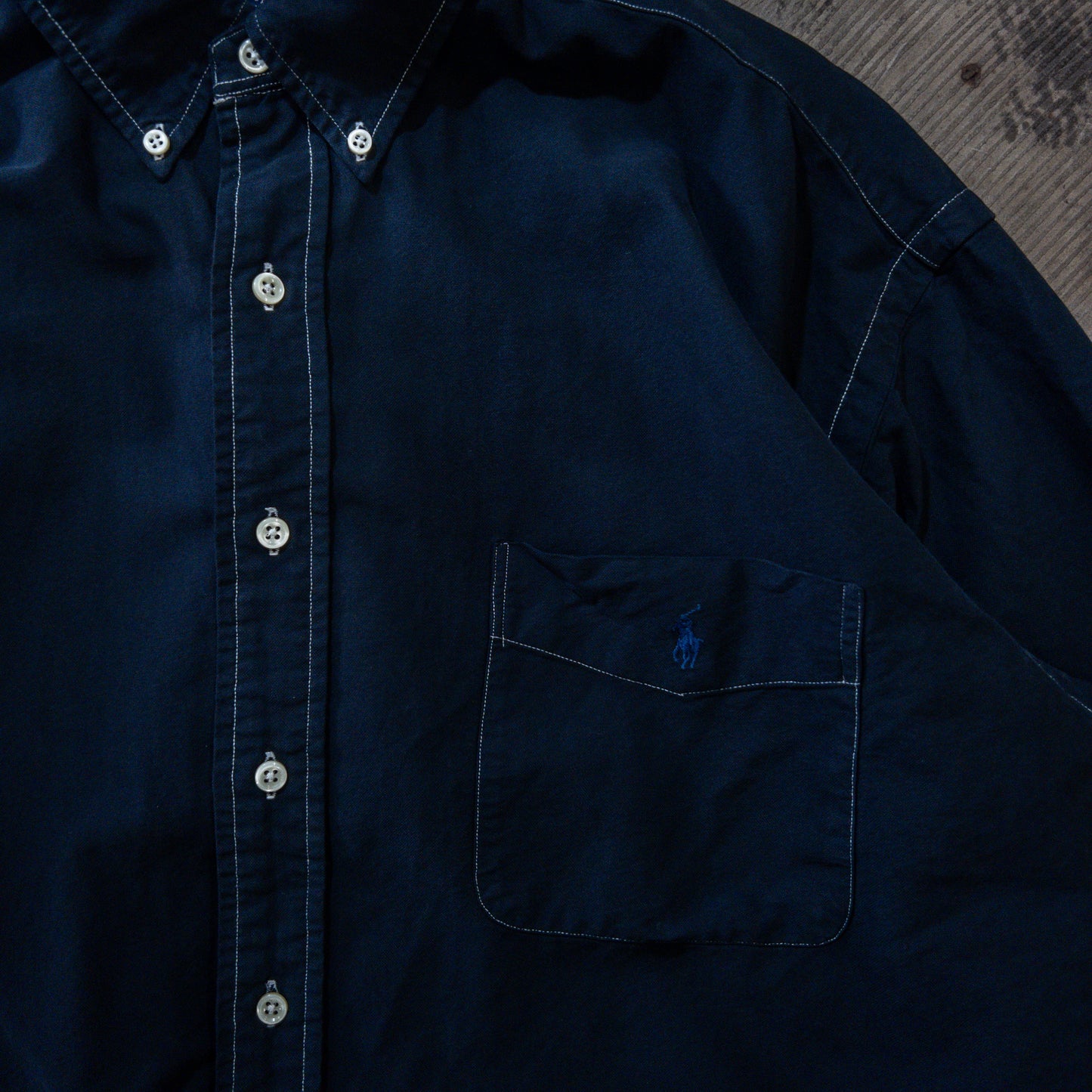 90's Ralph Lauren BIG SHIRT 黒染め L