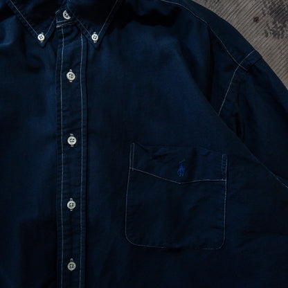90's Ralph Lauren BIG SHIRT 黒染め L