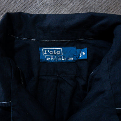 90's Polo by Ralph Lauren 開襟長袖シャツ 黒染め M