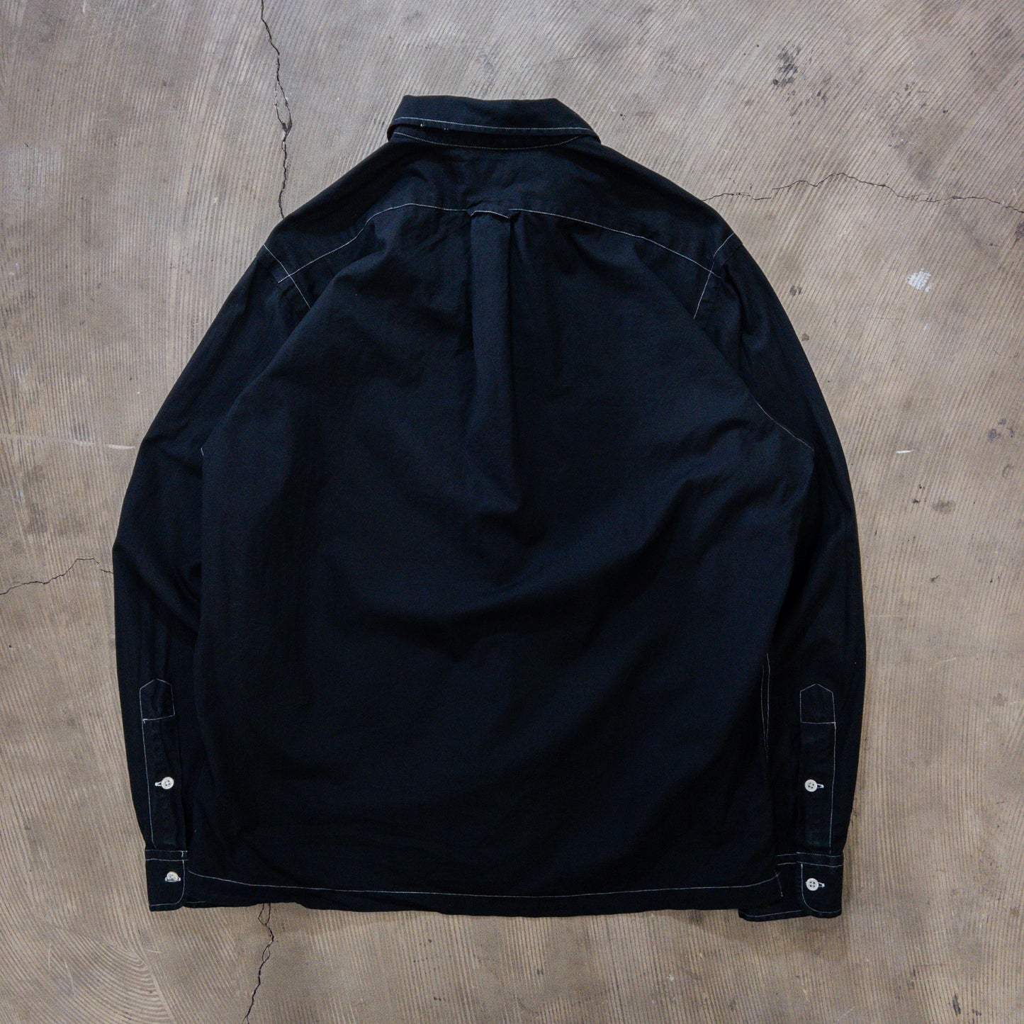 90's Polo by Ralph Lauren 開襟長袖シャツ 黒染め M