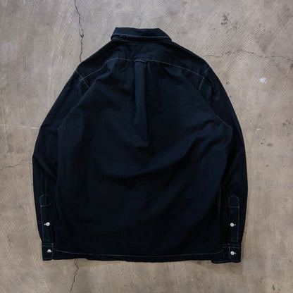 90's Polo by Ralph Lauren 開襟長袖シャツ 黒染め M