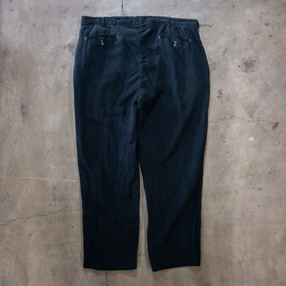 90's Polo by Ralph Lauren リネンシルクスラックス 黒染め W36 L30