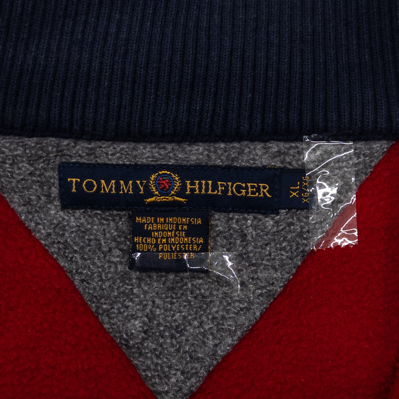 TOMMY HILFIGER トミーヒルフィガー フリース レッド メンズXL