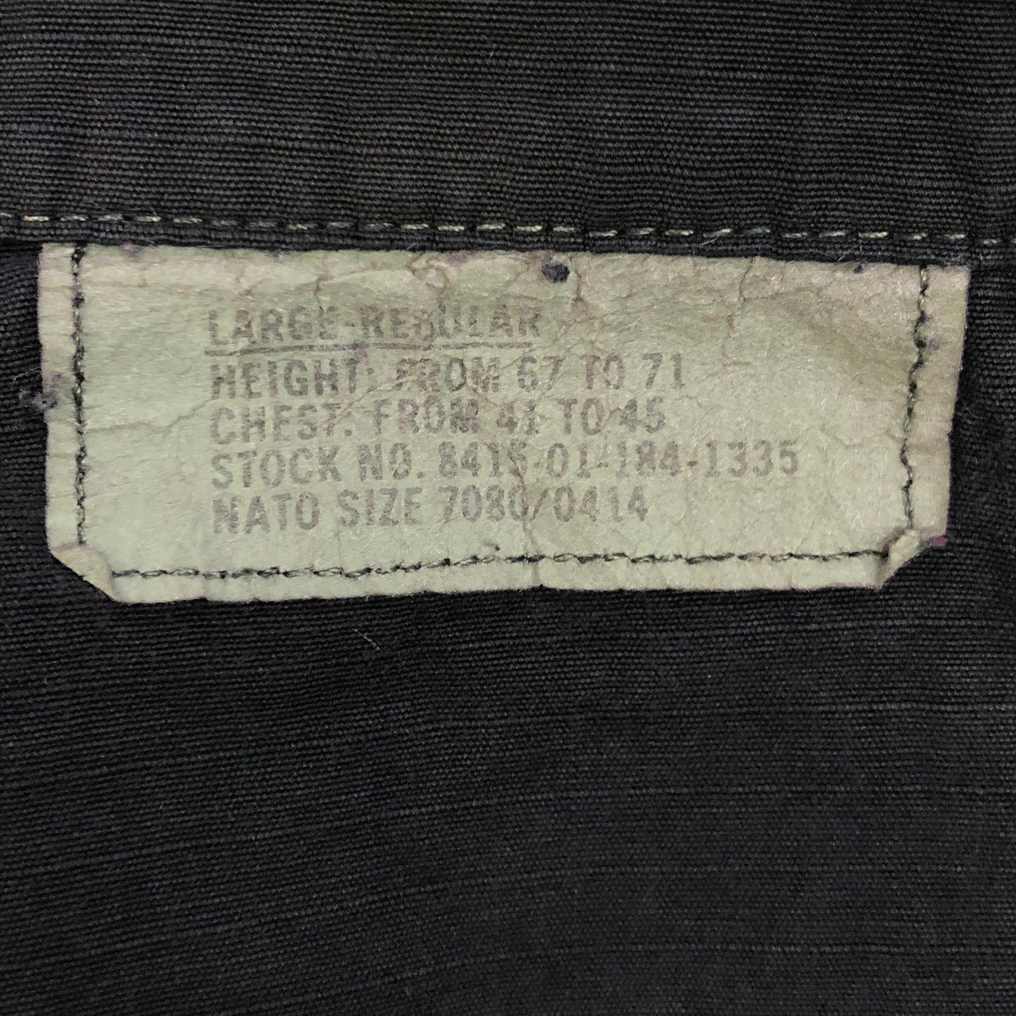 Deep Black US.Military BDU Jacket A0407014 (L~XL相当)