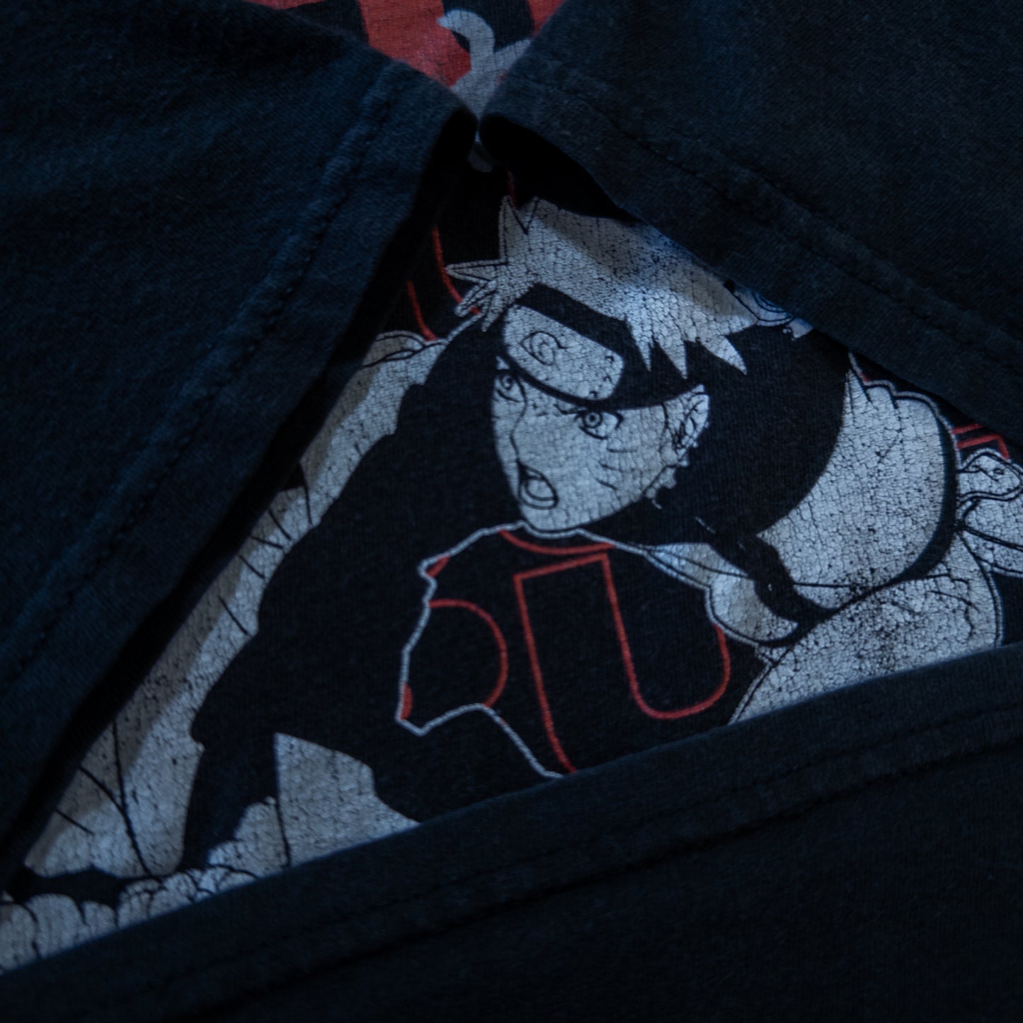 NARUTO ナルト サスケ アニメTシャツ ブラック