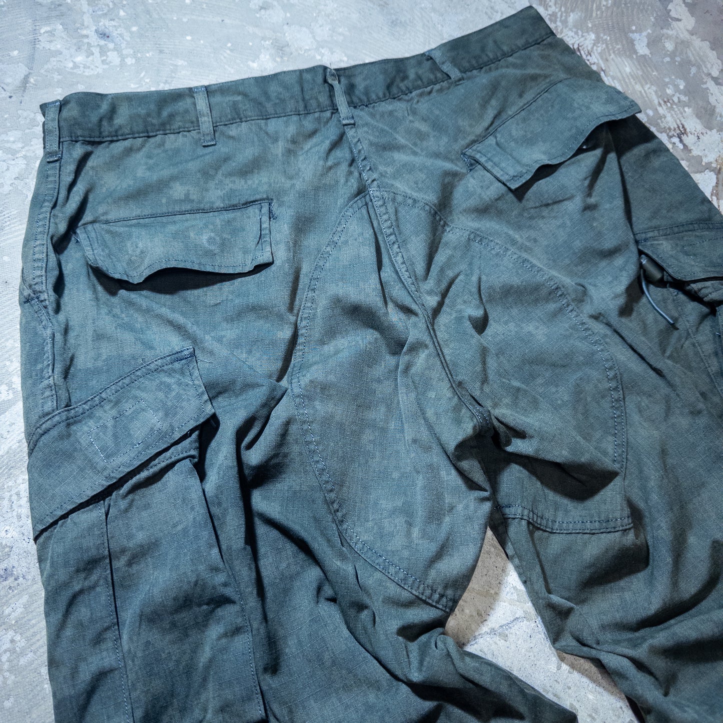 US.ARMY BDUウッドランドカモパンツ 黒染め LARGE-SHORT