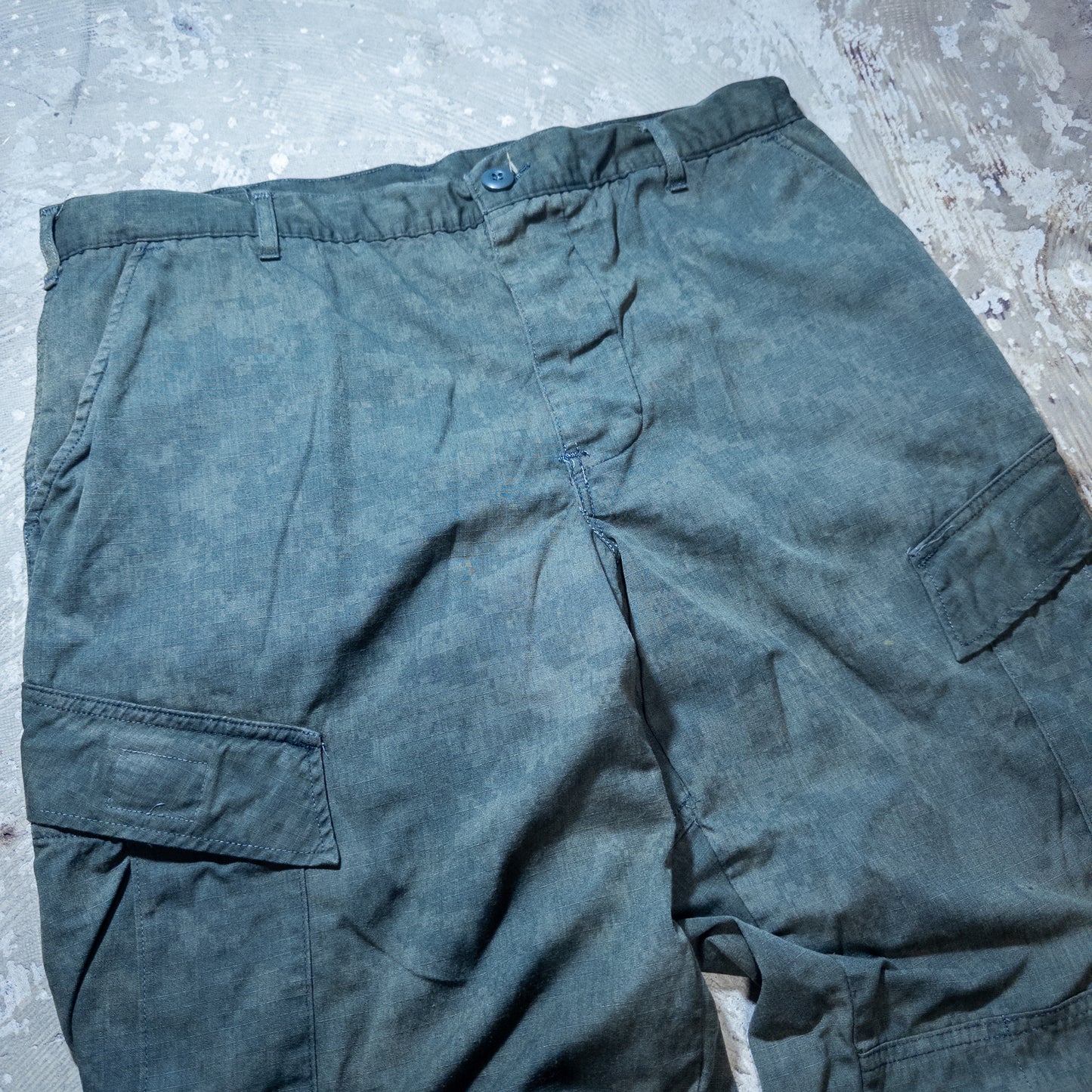 US.ARMY BDUウッドランドカモパンツ 黒染め LARGE-SHORT