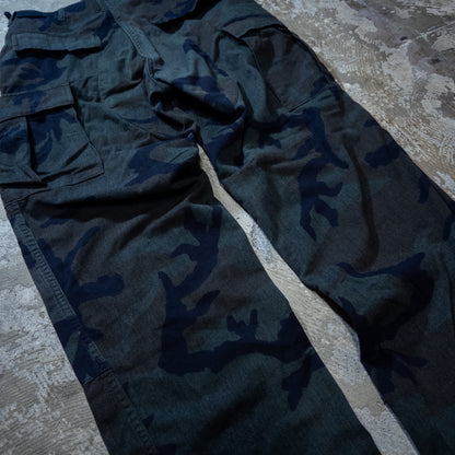 US.ARMY BDU ウッドランドカモパンツ 黒染め SMALL-LONG