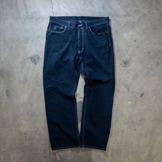 Polo Ralph Lauren ポロラルフローレン 650 STRAIGHT 黒染め コットンツイル 5ポケット チノパンツ