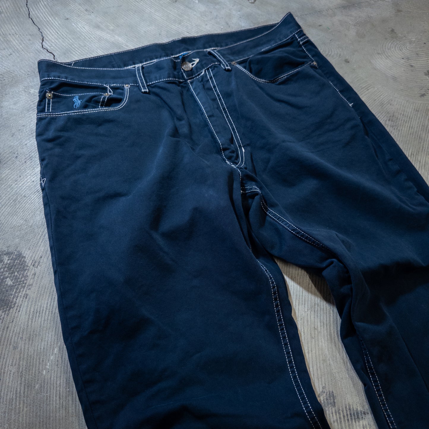 Polo Ralph Lauren ポロラルフローレン 650 STRAIGHT 黒染め コットンツイル 5ポケット チノパンツ