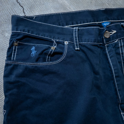 Polo Ralph Lauren ポロラルフローレン 650 STRAIGHT 黒染め コットンツイル 5ポケット チノパンツ
