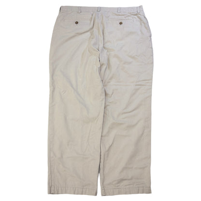 [メンズW37] 90〜00年代 L.L.Bean/エルエルビーン チノパン NATURAL FIT 裏地フランネル ノータック